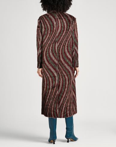 Woman Coat Brick Size 2 Virgin Wool, Mohair wool, Polyester