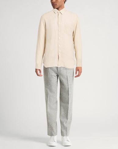 Man Shirt Beige Size 3XL Linen