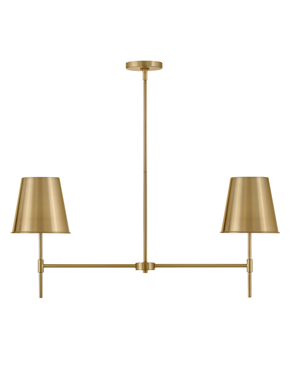Lacquered Brass LED Linear Chandelier from the Blake Collection