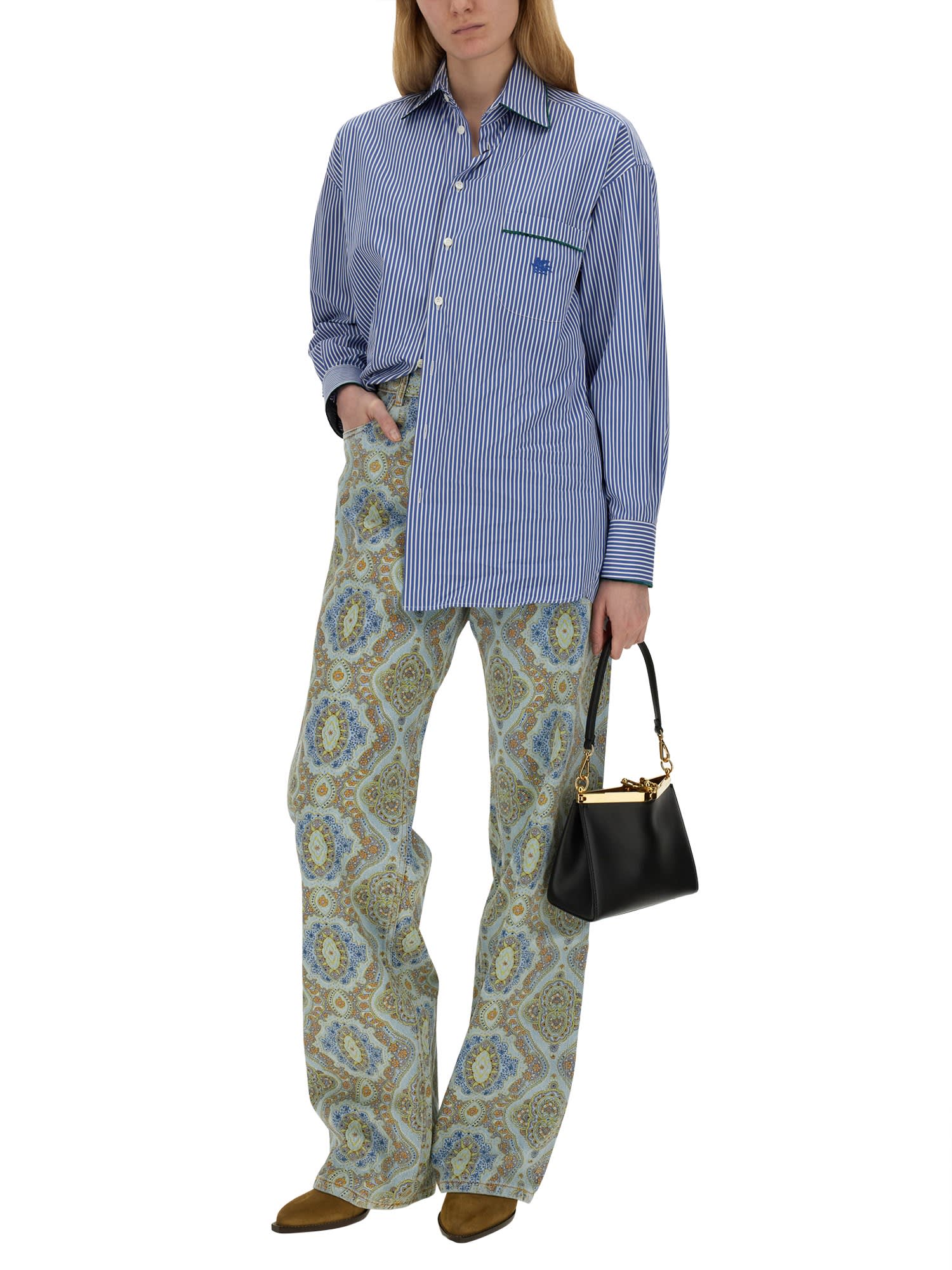 Jeans Con Stampa Paisley