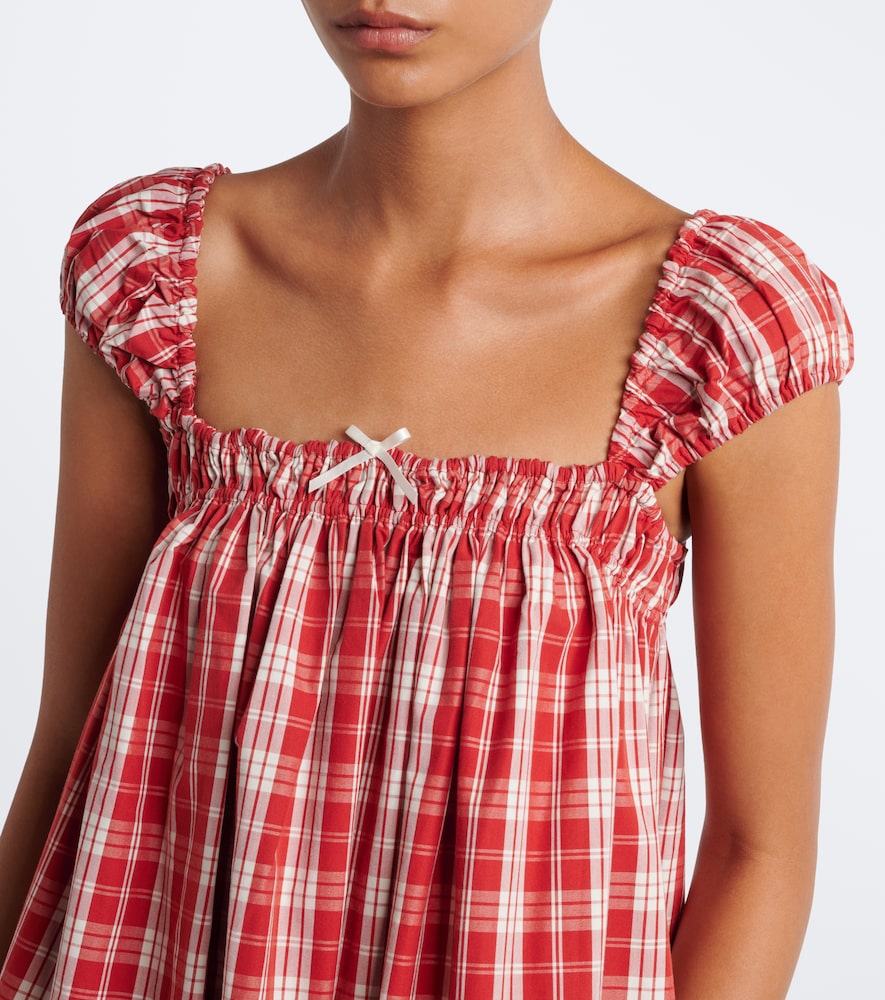 Belinha checked cotton minidress