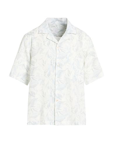 Man Shirt White Size L Linen, Cotton