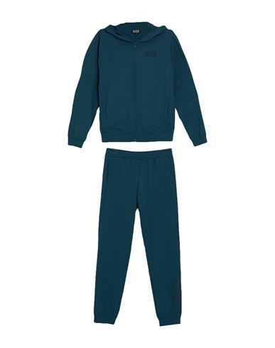 Kid Boy Tracksuit Deep teal Size 16 Cotton, Elastane