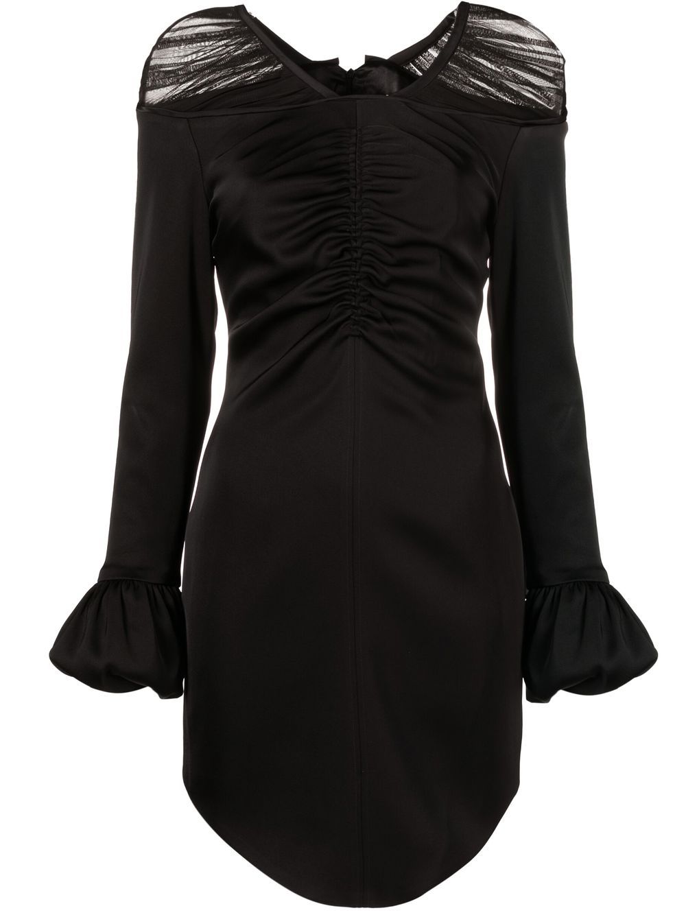Tilly semi-sheer minidress - Black