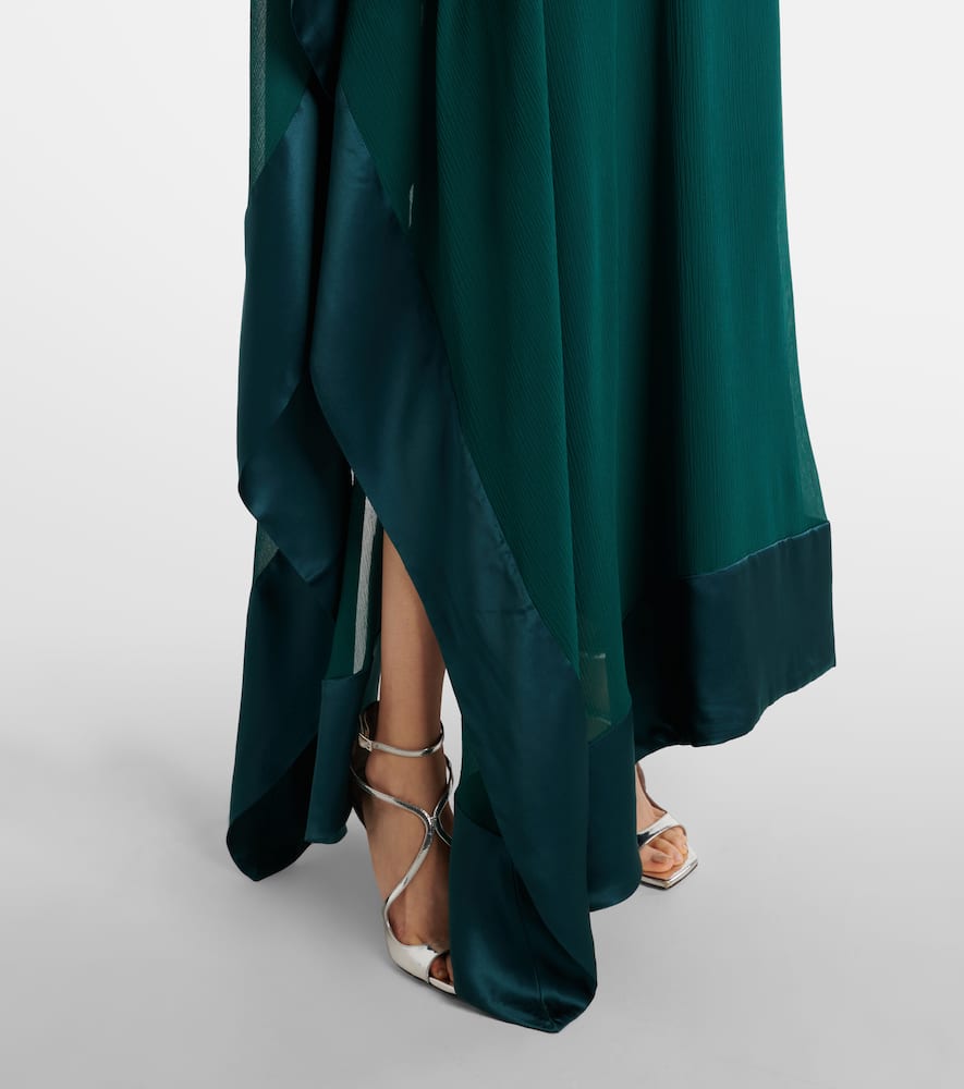 Betsy Spirito one-shoulder silk maxi dress