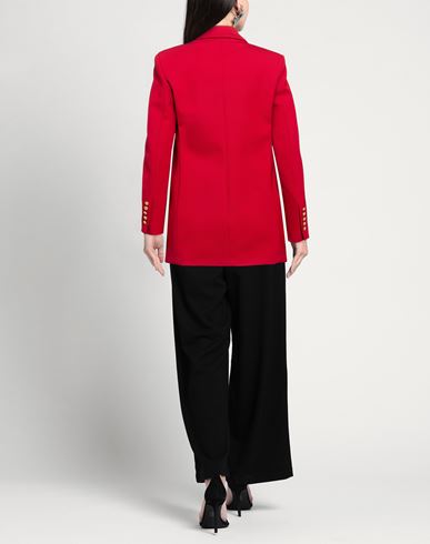 Woman Blazer Red Size 4 Virgin Wool, Elastane