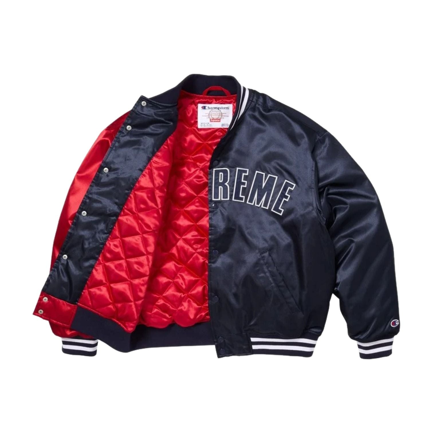 X Champion SS26 Satin Varsity Jacket 'Multicolor'