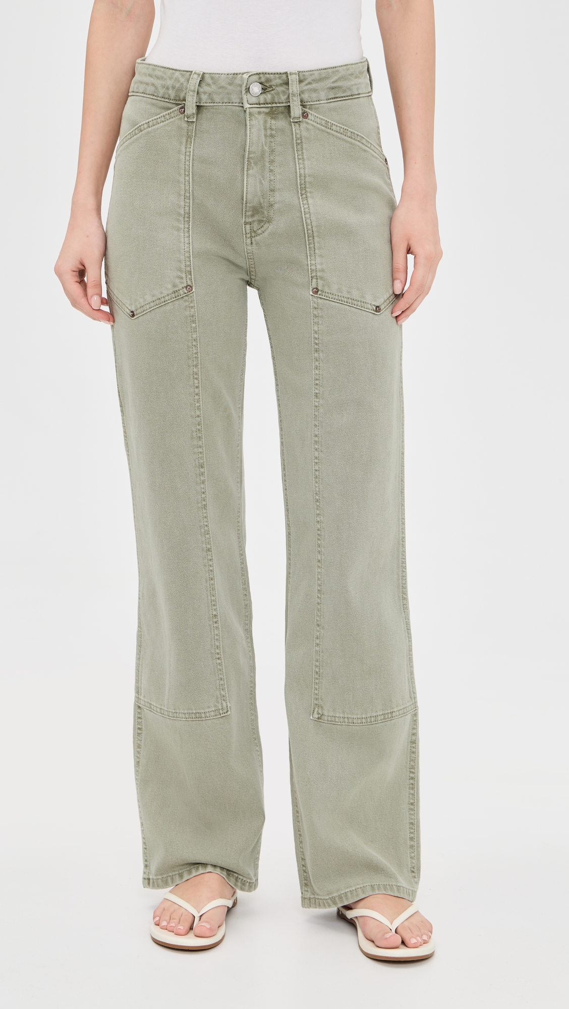 Sat Utility 90's Straight Leg Jeans Laurel Green