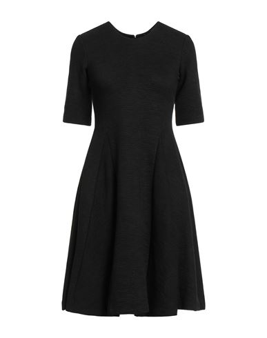 Woman Mini dress Black Size 16 Polyester, Viscose, Elastane
