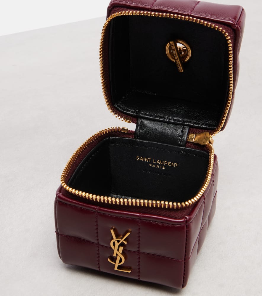 Cassandre Mini leather pouch on chain