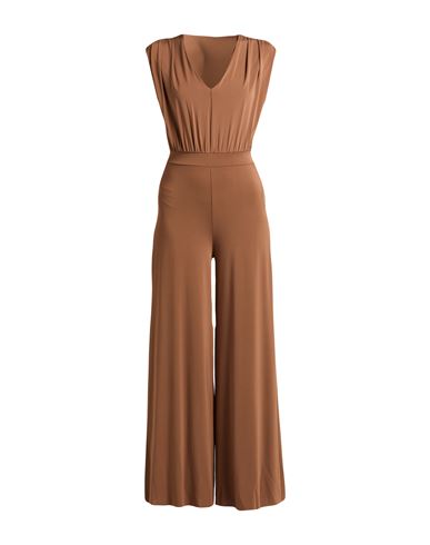 Woman Jumpsuit Brown Size 2 Acetate, Polyamide, Elastane
