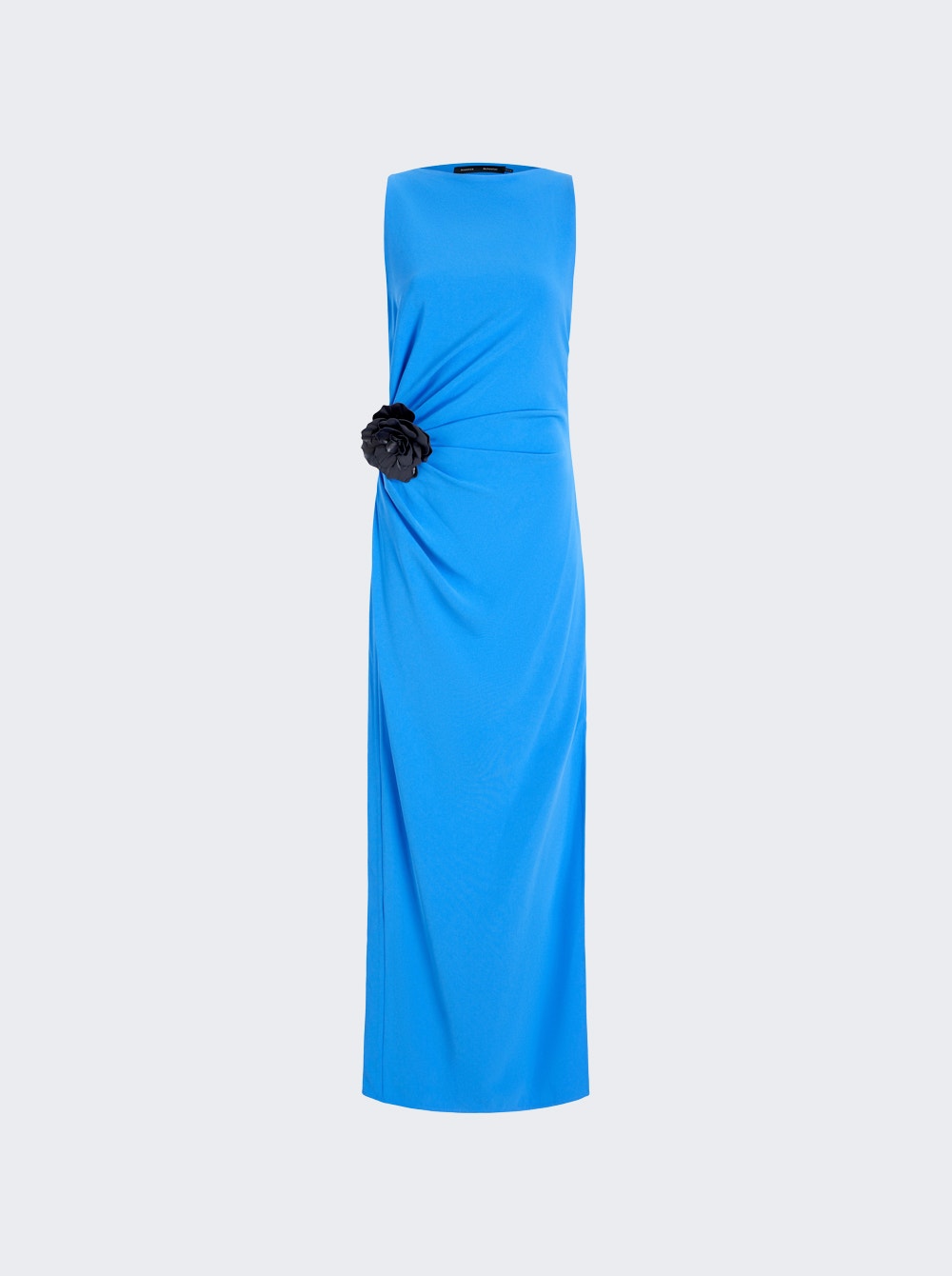Indria Dress In Matte Double Crepe New Blue