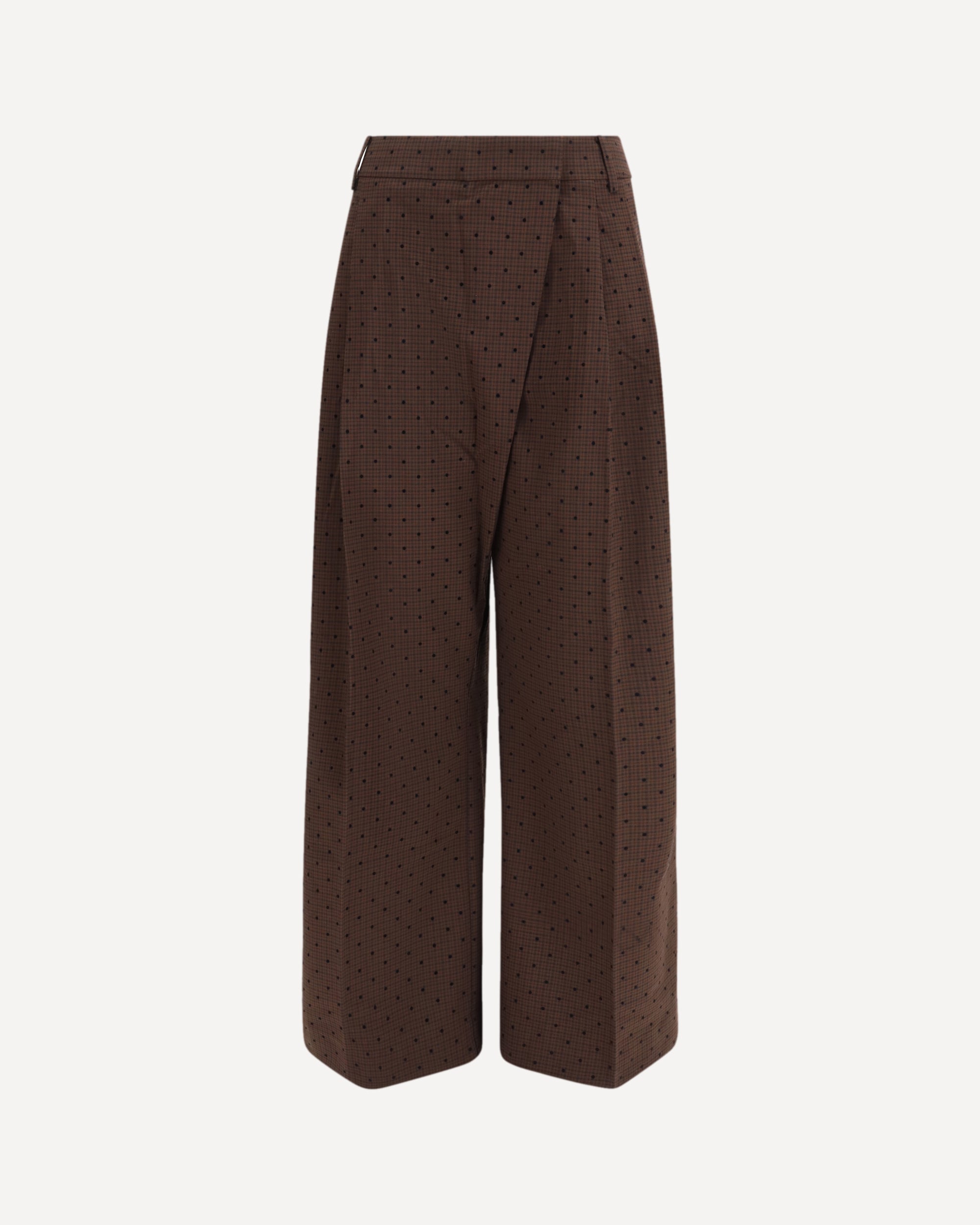 Flocked plaid crossover Pants Female 40