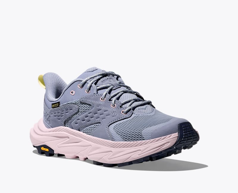 HOKA Women's Anacapa 2 Low GTX Shoes in Tranquil Blue/Lilac Cream