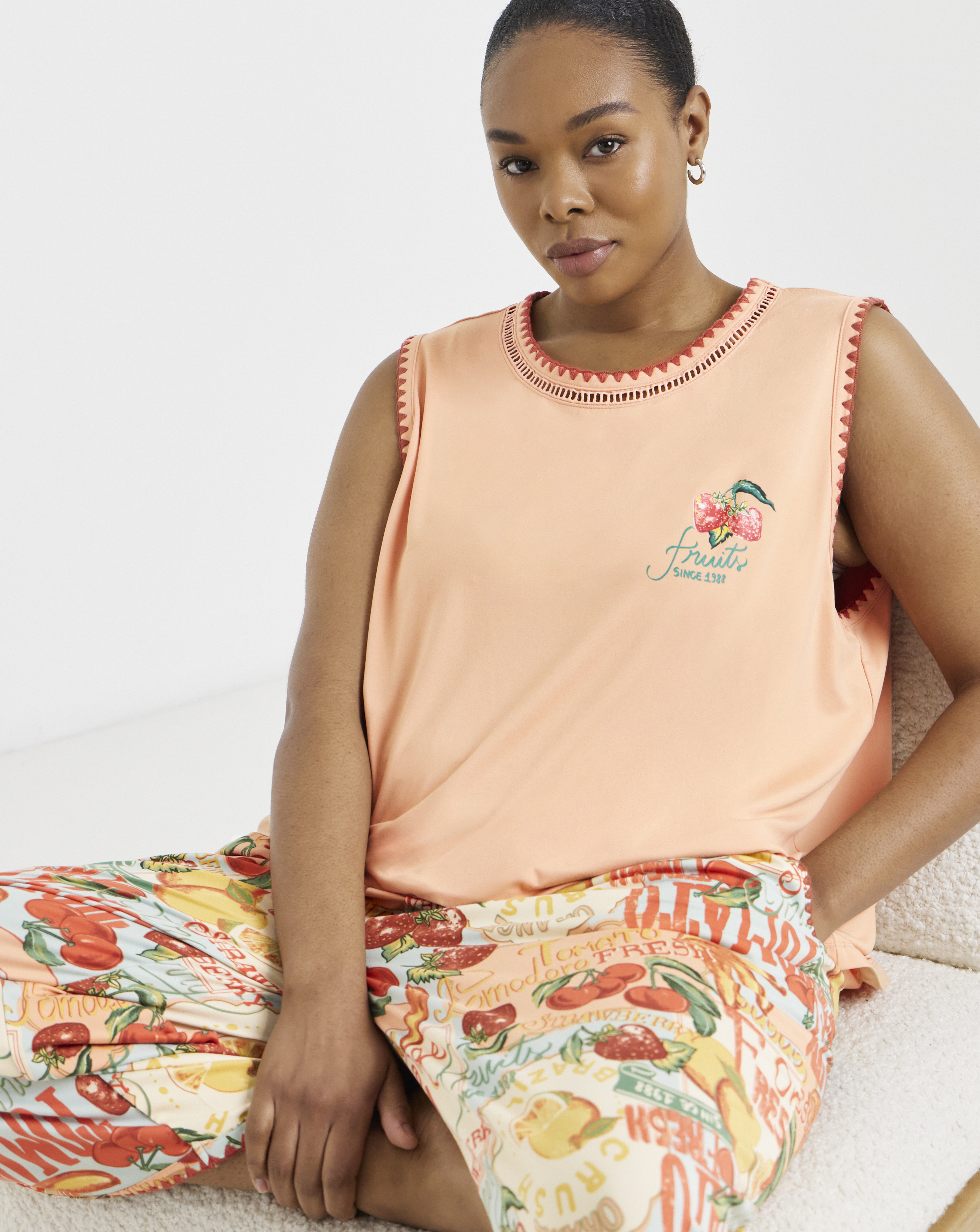 Figleaves Fruit Culotte Pyjama Set