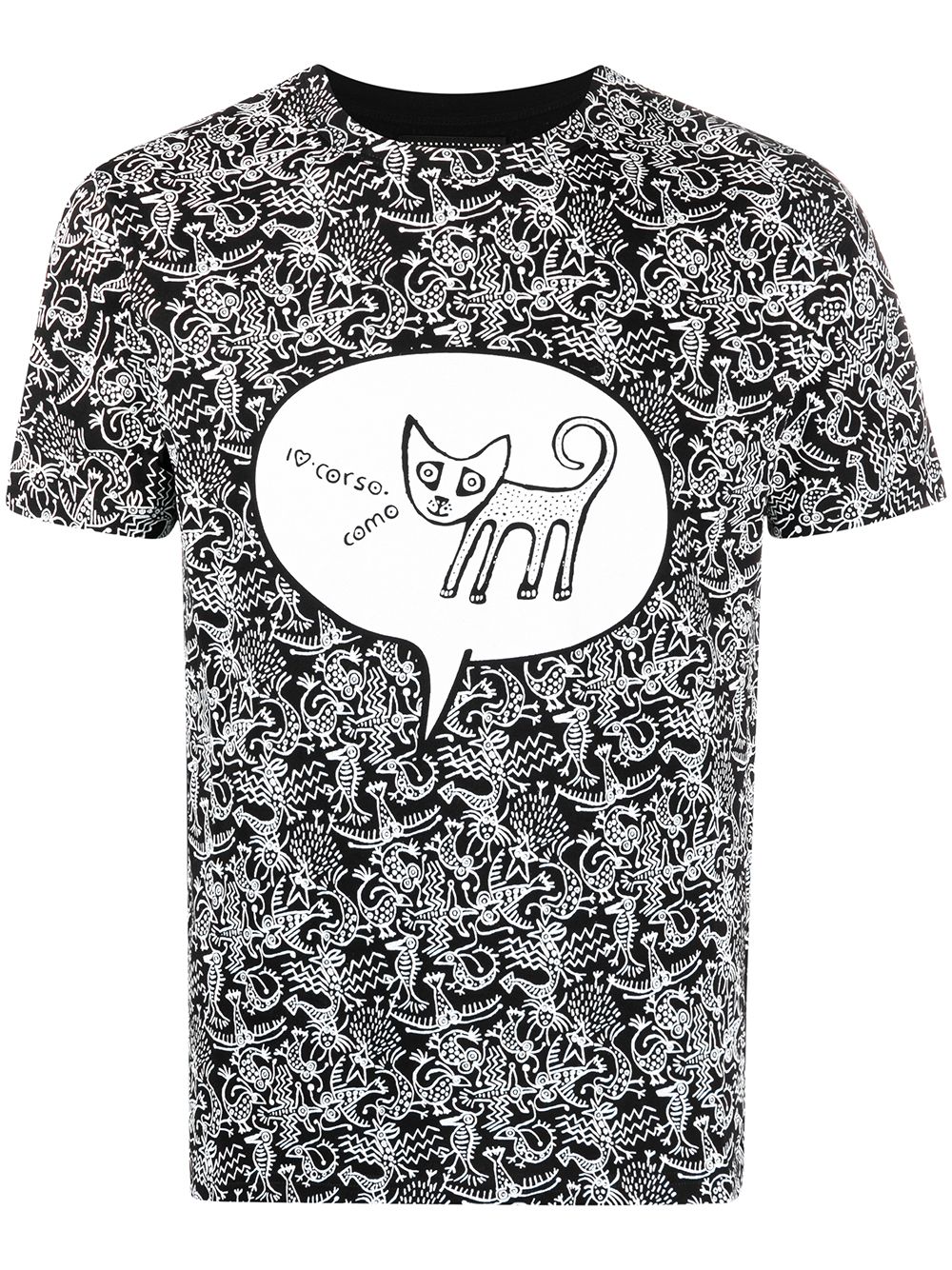 Graphic print short-sleeved T-shirt - Black