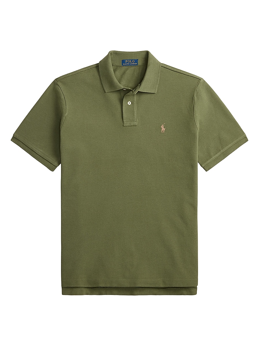 Men's Logo Cotton Mesh Polo - Supply Olive
