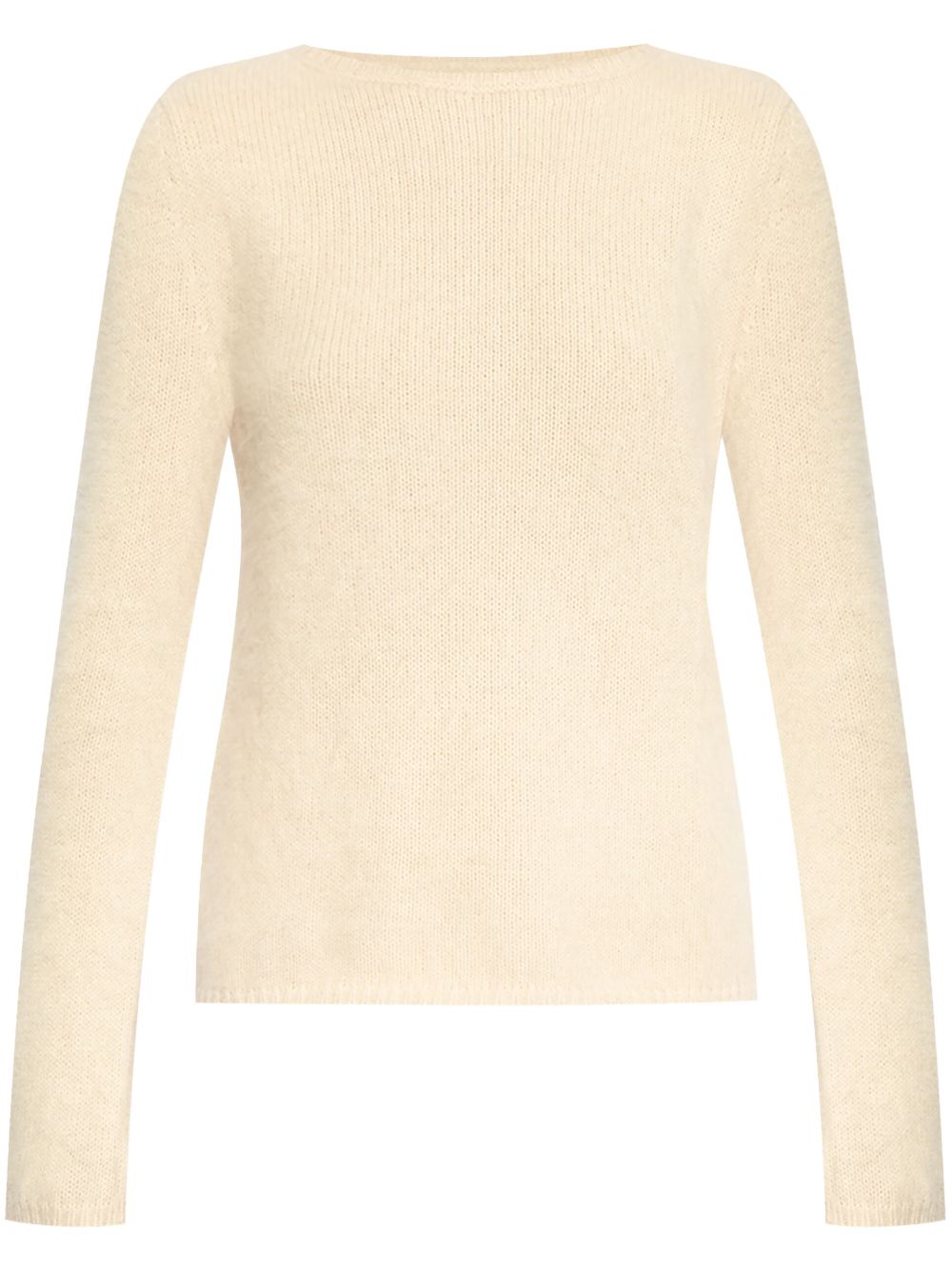 Heart-detail knitted jumper - Neutrals