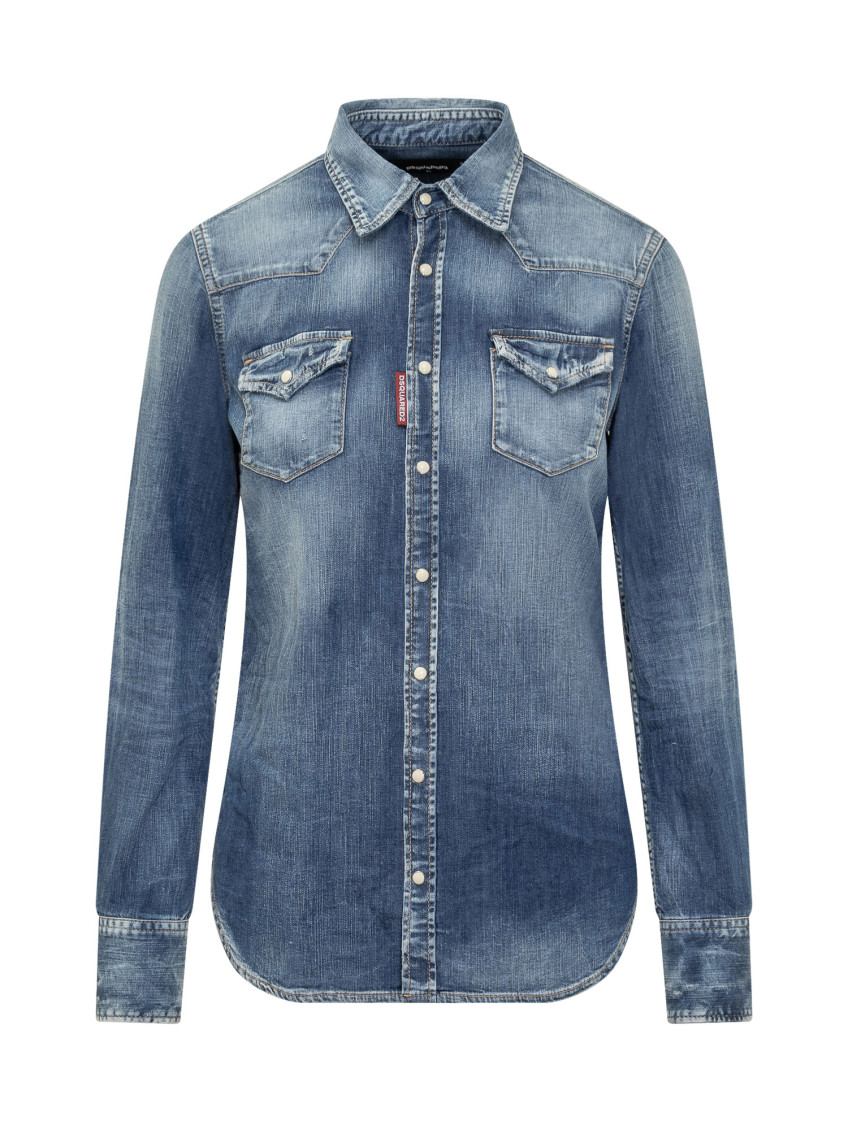 Blue Slim Solid Shirt