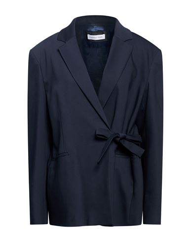 Caractère Woman Blazer Midnight blue Size 10 Cotton, Polyamide, Elastane