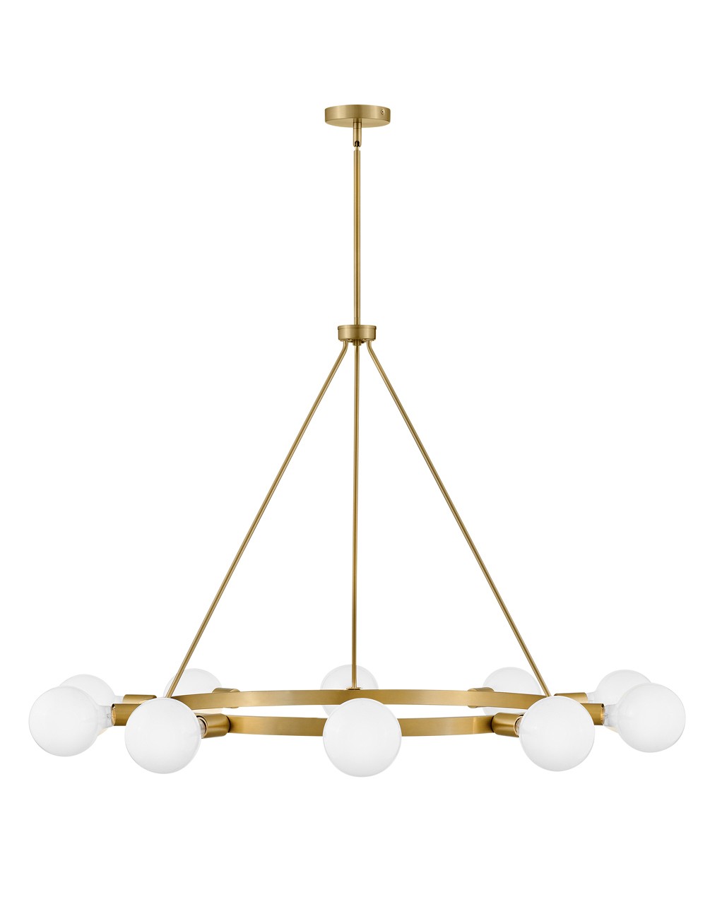 Lacquered Brass LED Chandelier from the Orla Collection