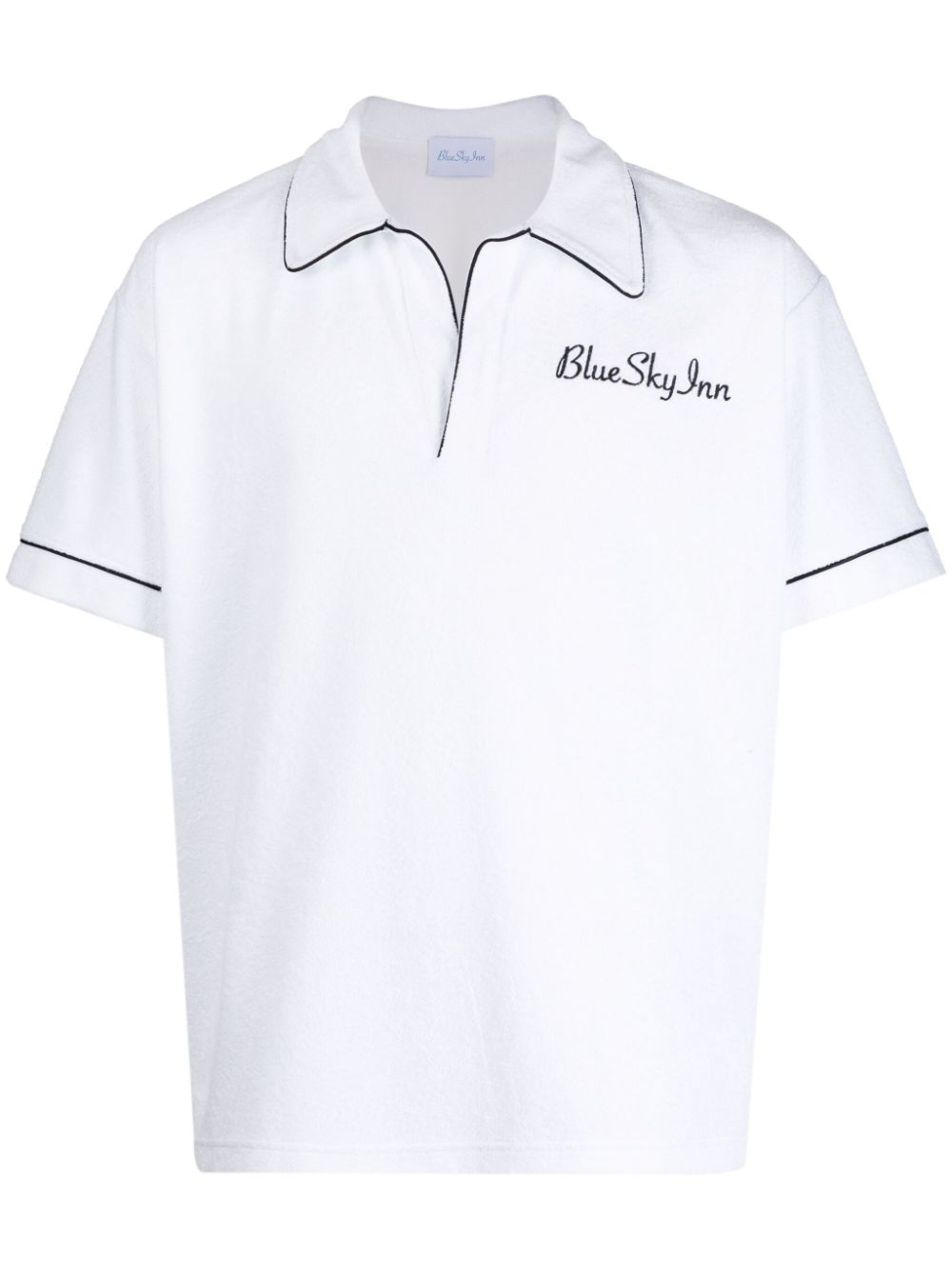 Logo-embroidered polo shirt - White
