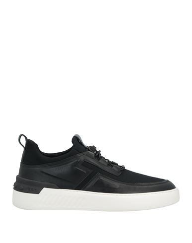 Tod's No_code Man Sneakers Black Size 11 Soft Leather, Textile fibers