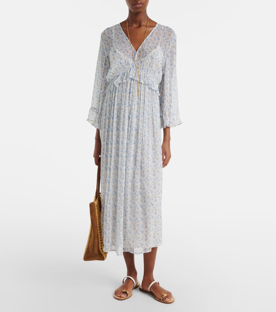 Aerin floral sheer maxi dress