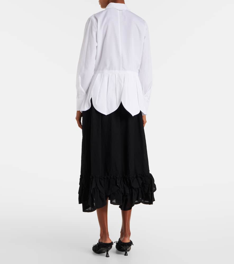 Gathered cotton shirt