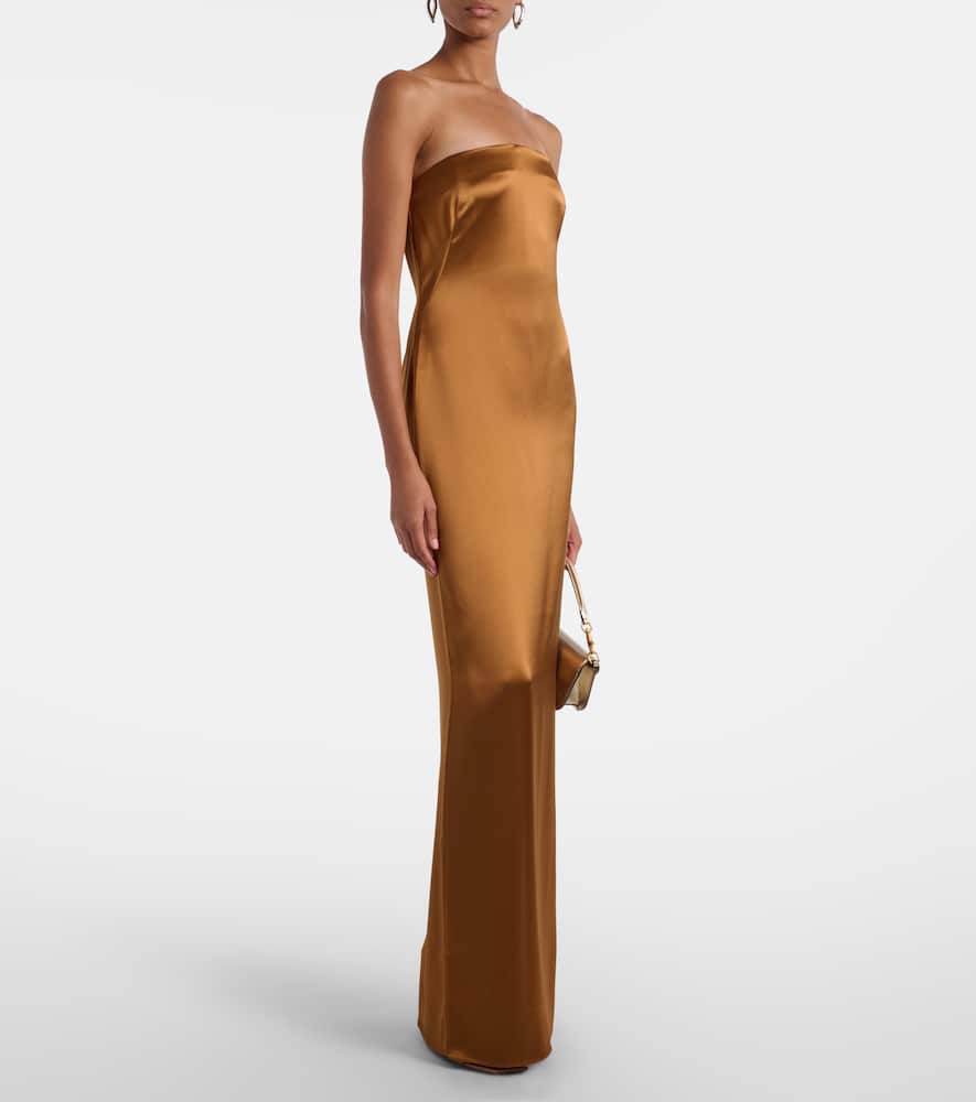 Satin bustier gown