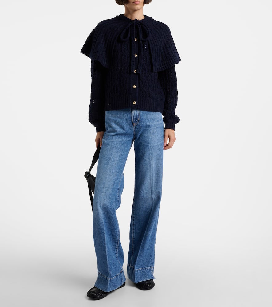 Slice high-rise flared jeans