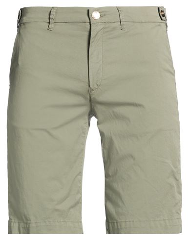 Man Shorts & Bermuda Shorts Military green Size 34 Cotton, Elastane