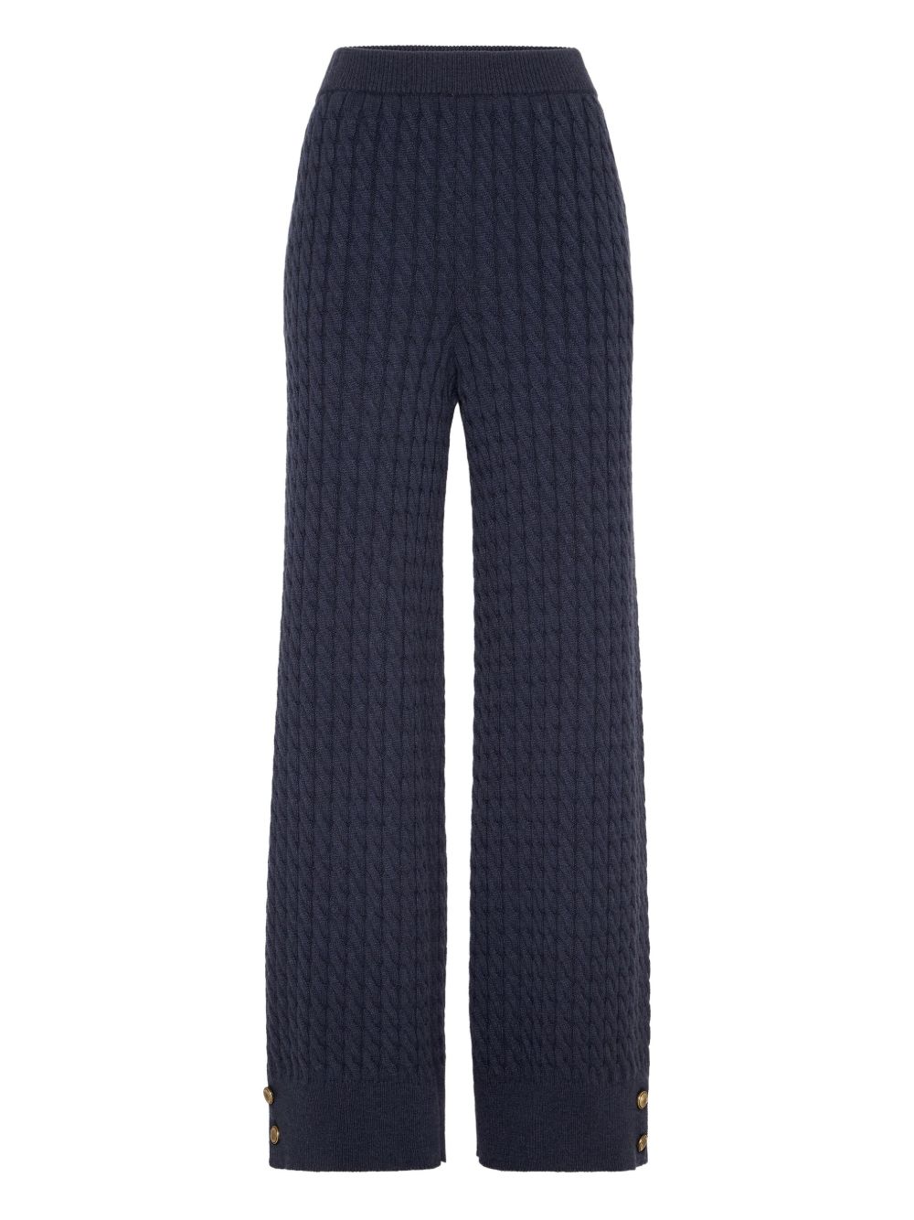 Cable-knit trousers - Blue