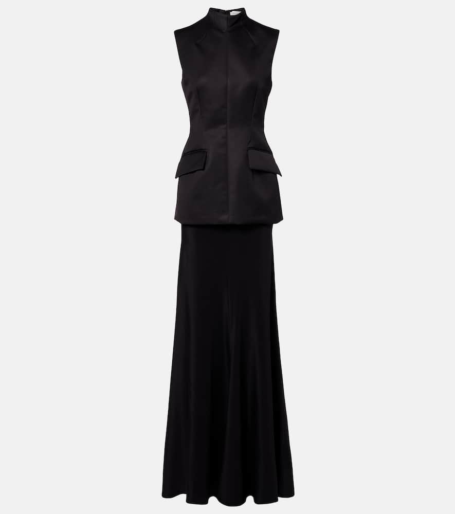 Cilen cotton-blend gown