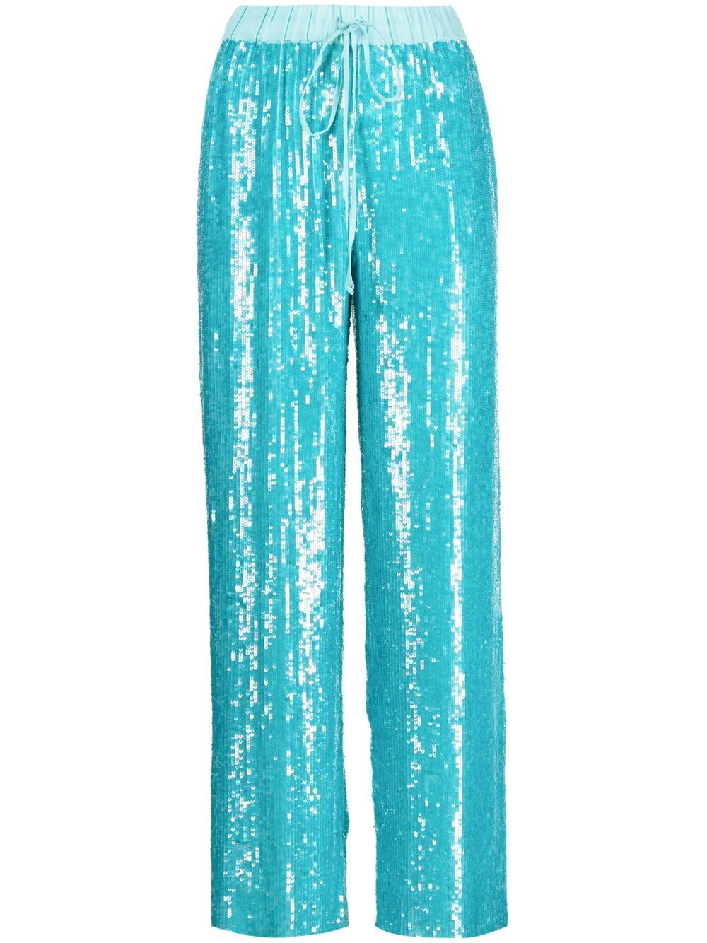 Sequin-embellished track pants - Blue