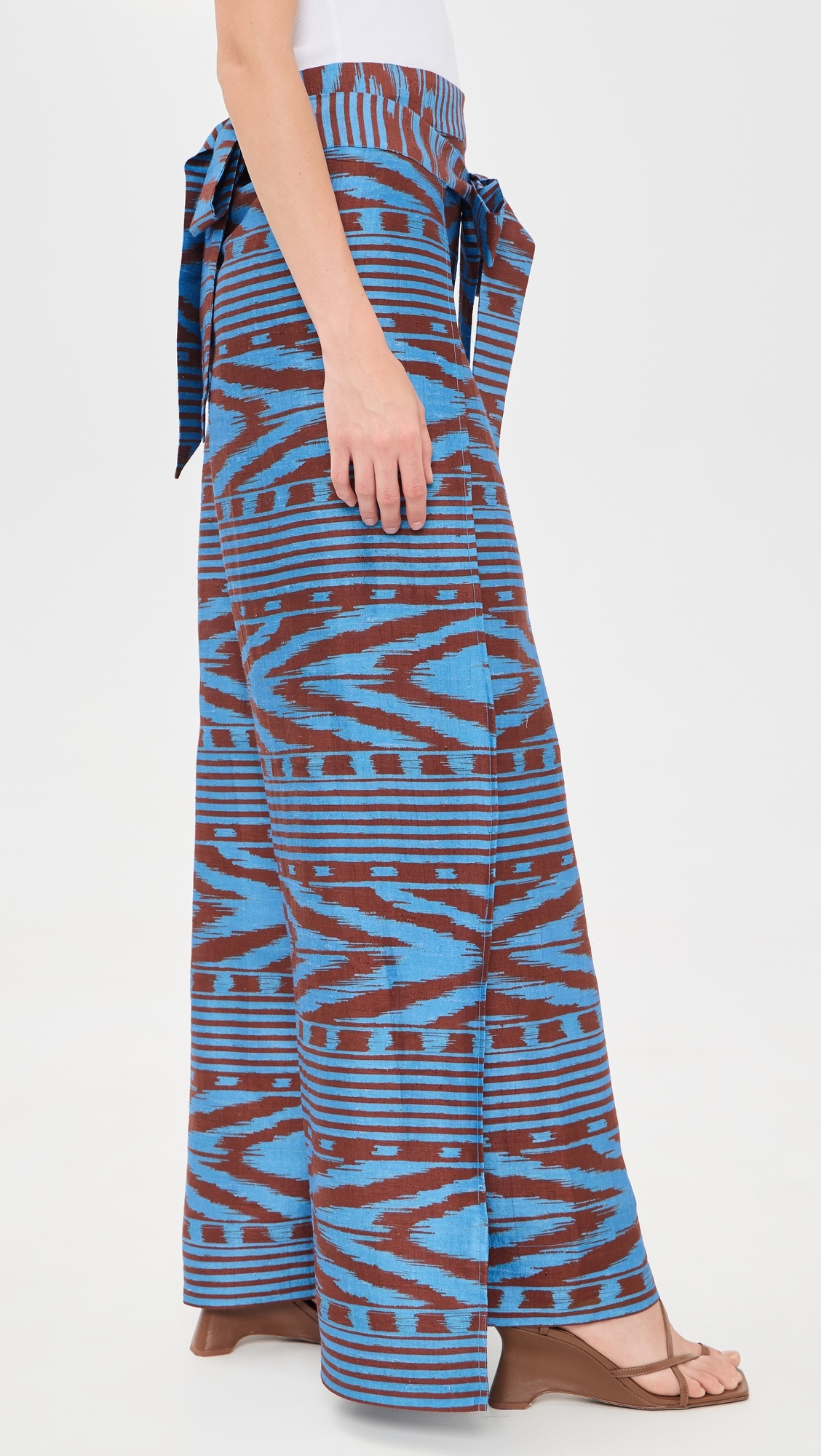 Two Panel Wrap Pants IKAT STRIPE MARBLE AZUL