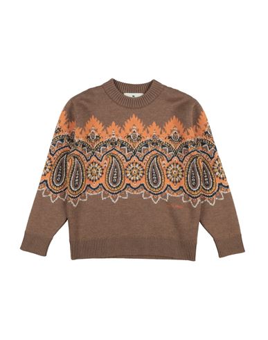 Kid Boy Sweater Light brown Size 10 Virgin Wool