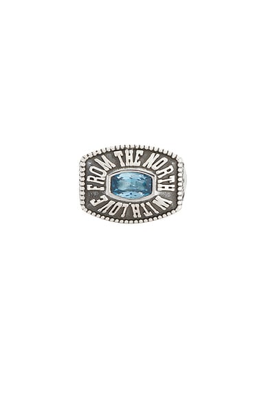 MAPLE Northern Class Ring in Metallic Silver. - 7 also , 11