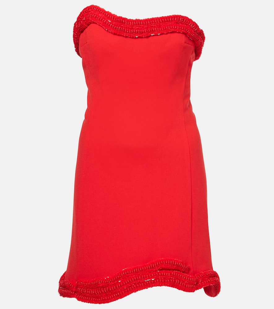 Saskia strapless crêpe minidress