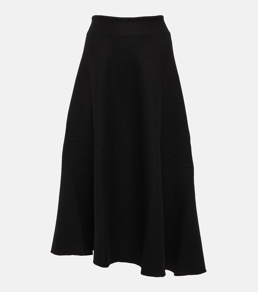Virgin wool midi skirt
