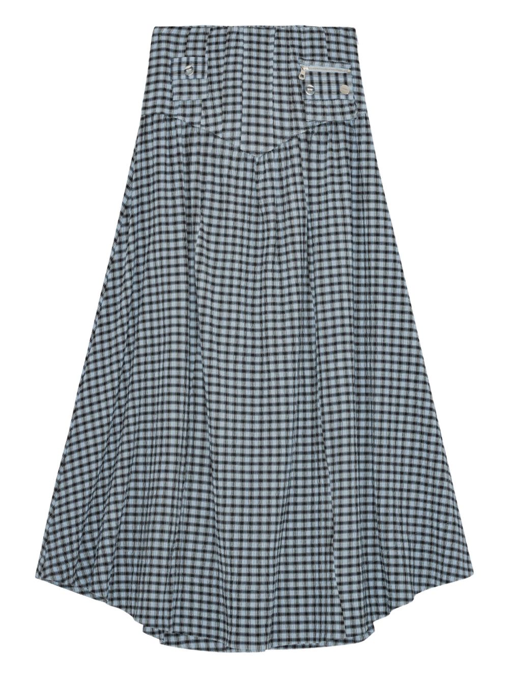 GANNI checkered skirt - Blue