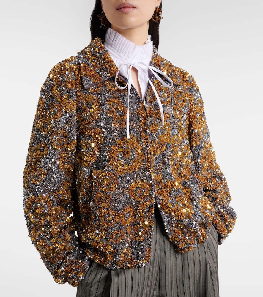Sequined blouson jacket