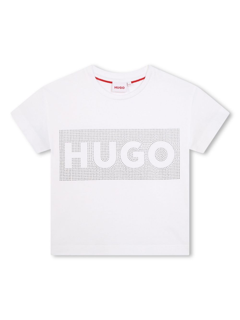 Stud-embellished cotton T-shirt - White