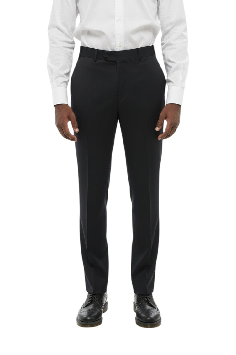 Black Flat Front Trousers