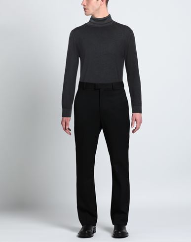 Man Turtleneck Charcoal Size L Virgin Wool