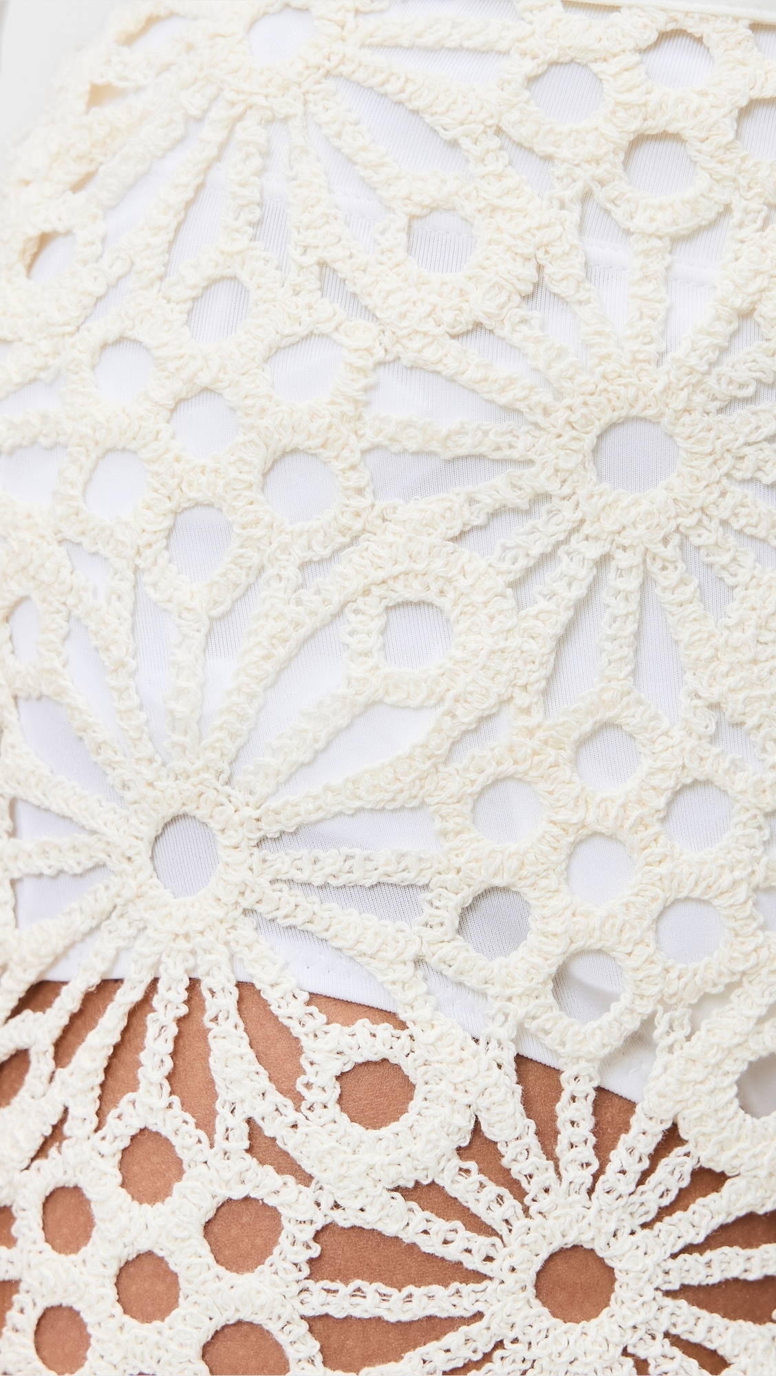 Straight Mini Skirt Cream
