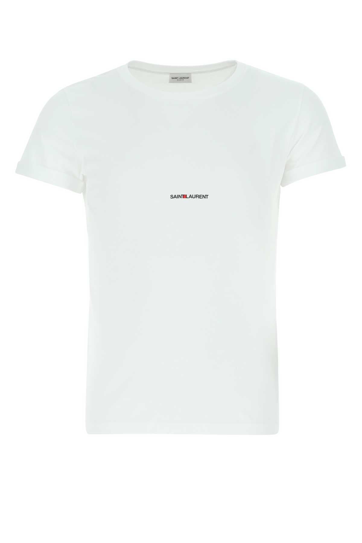 Logo-Embroidered Cotton T-Shirt — White