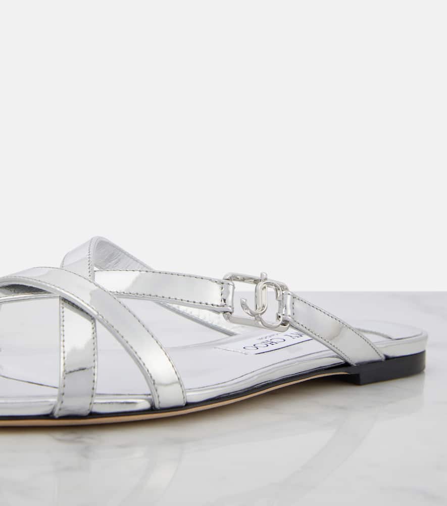 Jimmy Choo Jess metallic leather sandals