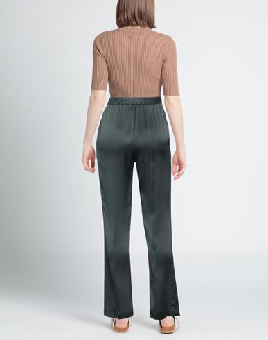 Woman Pants Dark green Size 2 Silk