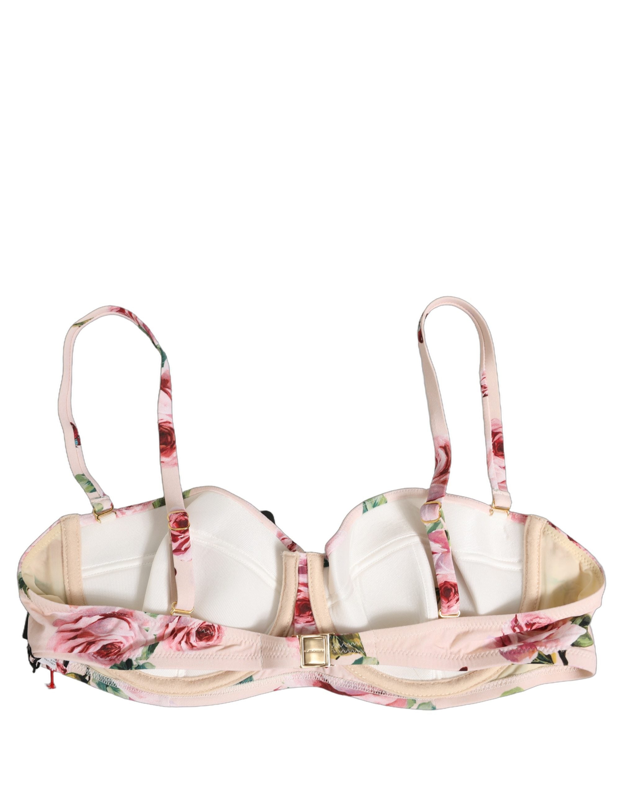 Floral-Print Underwire Bikini Top — Pink